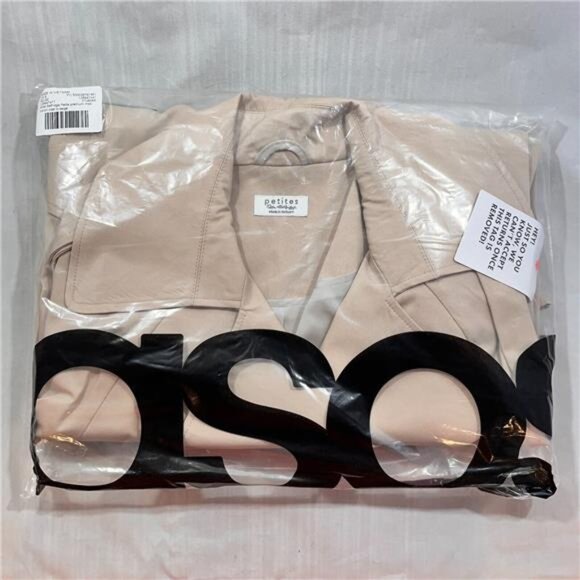 NWT Miss Selfridge Petite Premium Maxi Trench Coat in Beige Women's 4 UK 8 - Picture 3 of 4